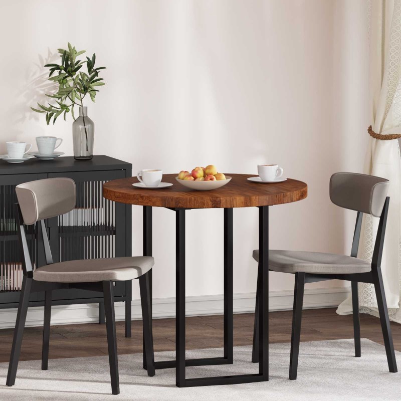 Plateau de table Marron Clair Ø 80 x 4 cm Bois de chêne massif 552233552233