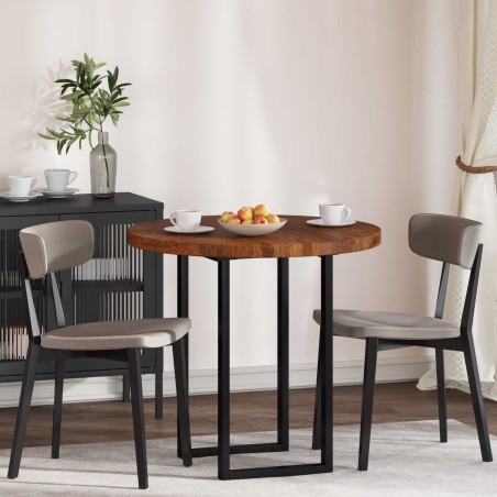 Plateau de table Marron Clair Ø 80 x 4 cm Bois de chêne massif 552233552233