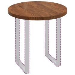 Plateau de table Marron Clair Ø 80 x 4 cm Bois de chêne massif 552233552233
