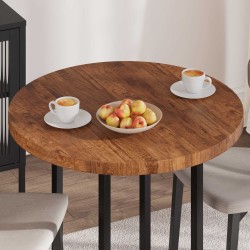 Plateau de table Marron Clair Ø 80 x 4 cm Bois de chêne massif 552233552233