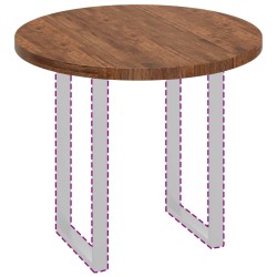 Plateau de table Marron Clair Ø 90 x 4 cm Bois de chêne massif 552234552234