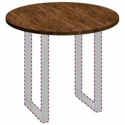 Plateau de table Marron foncé Ø 90 x 2,5 cm 552240552240
