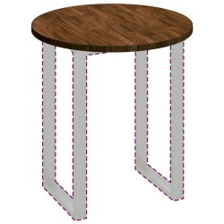 Plateau de table Marron foncé Ø 70 x 2,5 cm 552241552241