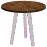 Plateau de table Marron foncé Ø 60 x 2,5 cm 552243552243