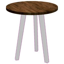 Plateau de table Marron foncé Ø 50 x 2,5 cm 552244552244