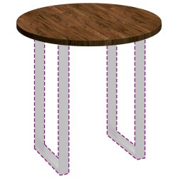 Plateau de table Marron foncé Ø 80 x 2,5 cm 552245552245