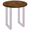 Plateau de table Marron foncé Ø 80 x 2,5 cm 552245552245