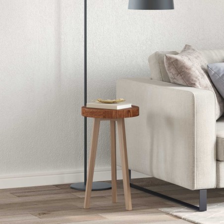 Plateau de table Marron Clair Ø 30 x 4 cm Bois de chêne massif 552246552246