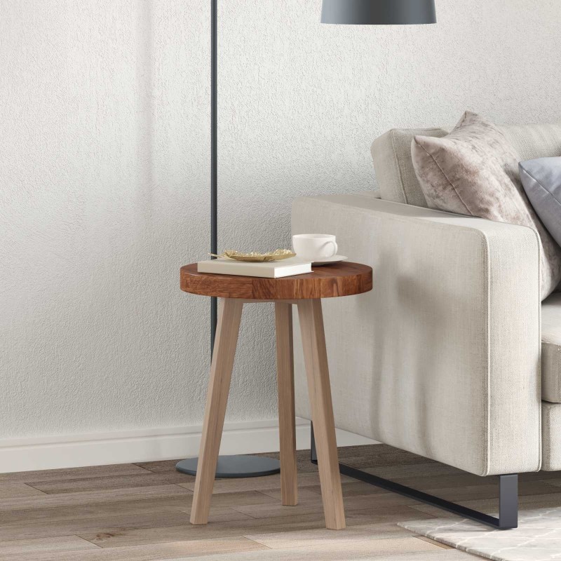 Plateau de table Marron Clair Ø 40 x 4 cm Bois de chêne massif 552247552247