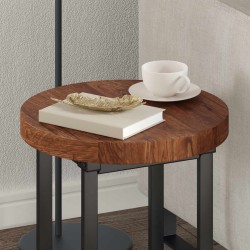 Plateau de table Marron Clair Ø 40 x 4 cm Bois de chêne massif 552247552247