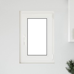 Fenêtre de sous-sol RISOR Blanc 50 x 75 cm PVC et verre 552249552249