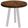 Plateau de table Marron foncé Ø 60 x 4 cm Bois de chêne massif 552252552252