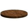 Plateau de table Marron foncé Ø 60 x 4 cm Bois de chêne massif 552252552252