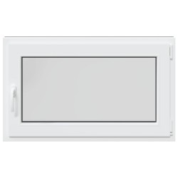 Fenêtre de sous-sol RISOR Anthracite 100 x 70 cm PVC et verre 552254552254