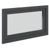 Fenêtre de sous-sol RISOR Anthracite 100 x 70 cm PVC et verre 552255552255
