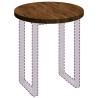 Plateau de table Marron foncé Ø 70 x 4 cm Bois de chêne massif 552262552262