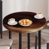 Plateau de table Marron foncé Ø 70 x 4 cm Bois de chêne massif 552262552262