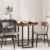 Plateau de table Marron foncé Ø 80 x 4 cm Bois de chêne massif 552266552266