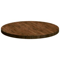 Plateau de table Marron foncé Ø 80 x 4 cm Bois de chêne massif 552266552266