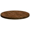 Plateau de table Marron foncé Ø 80 x 4 cm Bois de chêne massif 552266552266