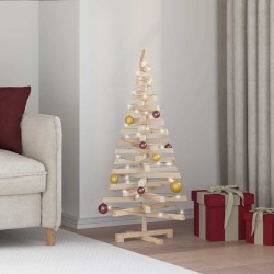 Arbres de Noël avec support Naturel 120 cm Bois massif en pin 552270552270