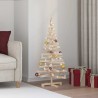 Arbres de Noël avec support Naturel 120 cm Bois massif en pin 552270552270