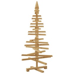 Arbre de Noël en bois Marron 120 cm Bois massif en pin 552271552271
