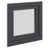 Fenêtre de sous-sol RISOR Anthracite 50 x 50 cm PVC et verre 552275552275