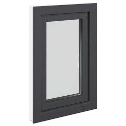 Fenêtre de sous-sol RISOR Anthracite 50 x 75 cm PVC et verre 552276552276