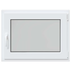Fenêtre de sous-sol RISOR Blanc 80 x 70 cm PVC et verre 552279552279