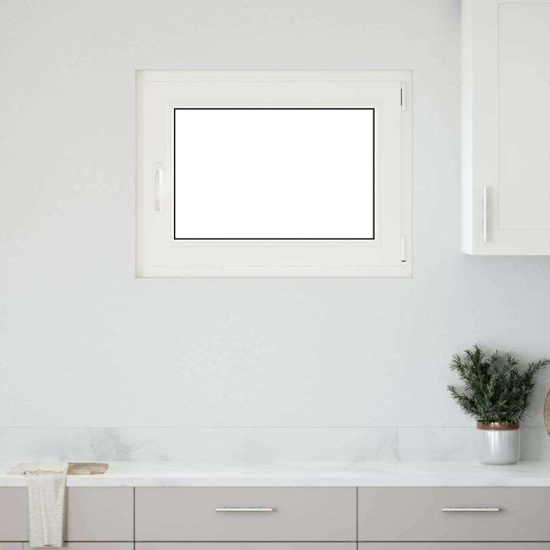 Fenêtre de sous-sol RISOR Blanc 80 x 60 cm PVC et verre 552282552282