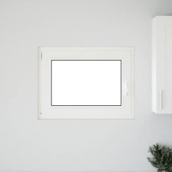 Fenêtre de sous-sol RISOR Blanc 80 x 60 cm PVC et verre 552283552283