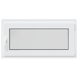 Fenêtre de sous-sol RISOR Anthracite 100 x 50 cm PVC et verre 552285552285