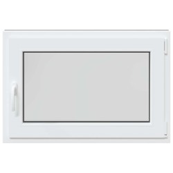 Fenêtre de sous-sol RISOR Anthracite 80 x 70 cm PVC et verre 552296552296