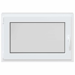 Fenêtre de sous-sol RISOR Anthracite 90 x 50 cm PVC et verre 552297552297