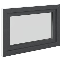 Fenêtre de sous-sol RISOR Anthracite 90 x 50 cm PVC et verre 552297552297