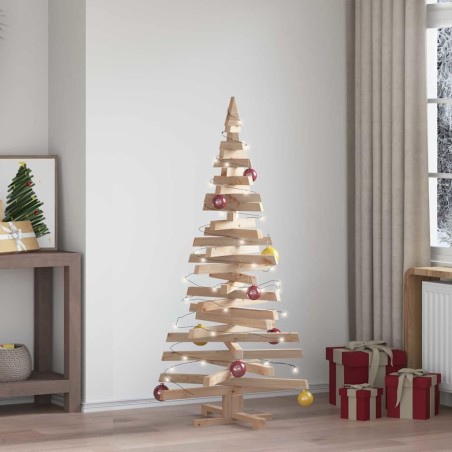Arbres de Noël avec support Naturel 150 cm Bois massif en pin 552303552303