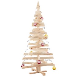 Arbres de Noël avec support Naturel 150 cm Bois massif en pin 552303552303