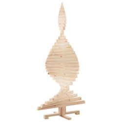 Arbres de Noël avec support Naturel 150 cm Bois massif en pin 552303552303