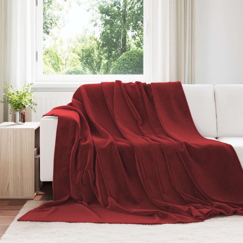 Couvertures à jeter 6 pcs Rouge Bordeaux 240 x 270 cm Toison 552320552320