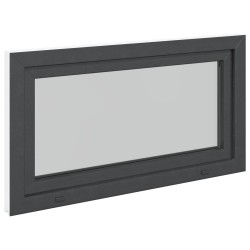 Fenêtre de sous-sol RISOR Anthracite 110 x 60 cm PVC et verre 552324552324