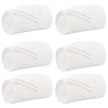 Couvertures à jeter 6 pcs Blanc 130 x 150 cm Toison 552329552329