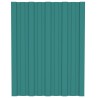 Panneau de toiture 12 pcs Vert 60 x 45 cm Acier galvanisé 552341552341