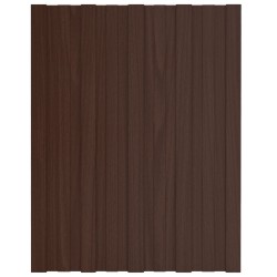 Panneau de toiture 12 pcs Marron 60 x 45 cm Acier galvanisé 552342552342