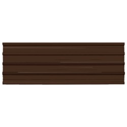 Panneau de toiture 12 pcs Marron 129 x 45 cm Acier galvanisé 552348552348