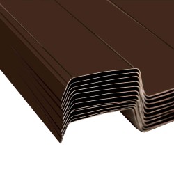Panneau de toiture 12 pcs Marron 129 x 45 cm Acier galvanisé 552348552348