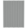 Panneau de toiture 12 pcs Gris 60 x 45 cm Acier galvanisé 552353552353