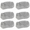 Couvertures à jeter 6 pcs Gris 130 x 150 cm Toison 552354552354
