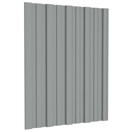 Panneau de toiture 36 pcs Gris 60 x 45 cm Acier galvanisé 552355552355