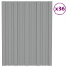 Panneau de toiture 36 pcs Gris 60 x 45 cm Acier galvanisé 552355552355